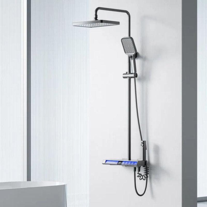 Davor Thermostatic Shower System with Body Jet Spray, 5 Water Modes, and Temperature Display - DSST2401